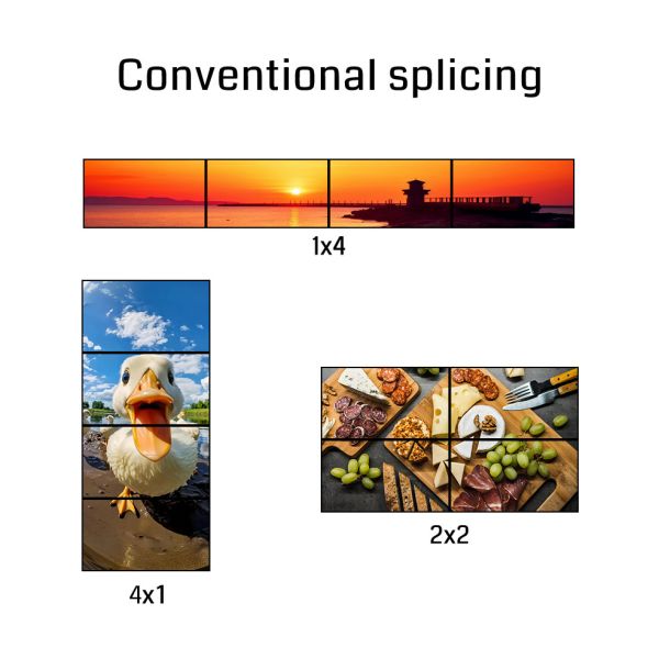 4K60 Video Wall Controller with Real-Time Slicing Editing and Any Angle Shape Magic Splicer for Creative Displays