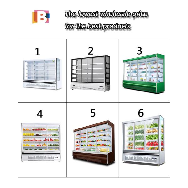 Open Vertical Multideck Display Fridge OEM Refrigerated Showcase