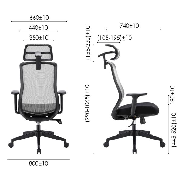Office Furniture High Back Flip up Armrest Ergonomic Swivel Executive Computer Staff Mesh Chairs for Office Work Easy Control