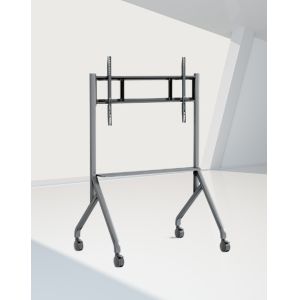 Quality IBoard 55-86 Inch Available Mobile TV Bracket Floor Stand TV Trolley Cart All-in-one Display with Wheels for sale