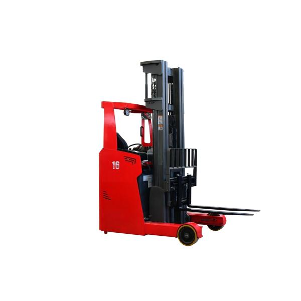 Stand Up 1.6 To 2.5 Tons Reach Walkie Stacker Four Wheel Braking