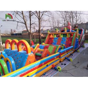 Quality Customize Spiderman Multiplay Inflatable Obstacle Course 2 Years Warranty for sale