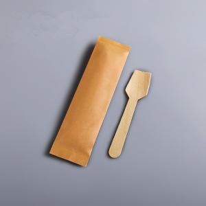 China Individually Degradable Disposable Wooden Spoon Knife Fork Ice Cream Spoon on sale