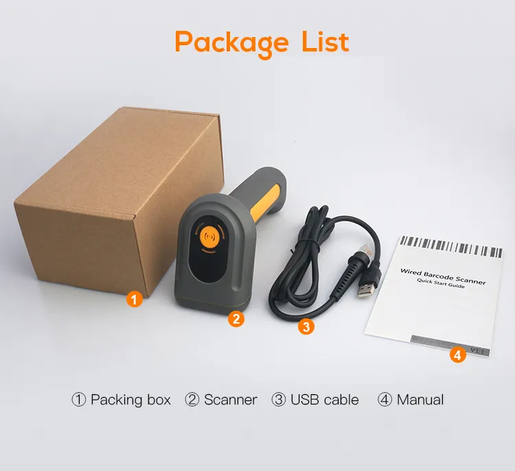 DS6530-2D IP65 Wired Barcode Scanner 300 Scans/Sec CMOS