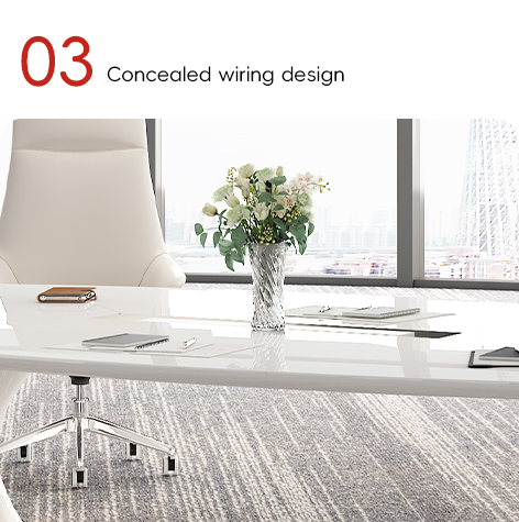 Support customization Customizable Pure White Snow Mountain White Desk Top in 36 Color Options W3200*D1600*H750