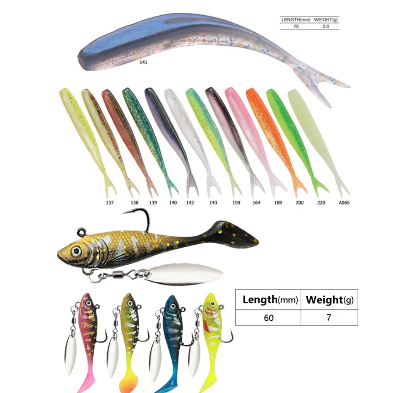 High Quality Floating T-Tail Soft Fat Worm Salt Water Fishing Lures Bait