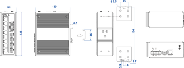 4Mbit Managed IES6300 Industrial Ethernet Switch