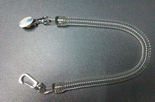 Buy Pure clear long spiral coil tool tether chain w/executive and delux  swivel&round sticker at wholesale prices