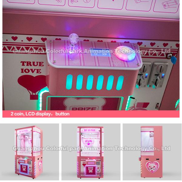 1 Player Coin Operated Toy cut ur prize toy scissors prize gift vending doll crane machine