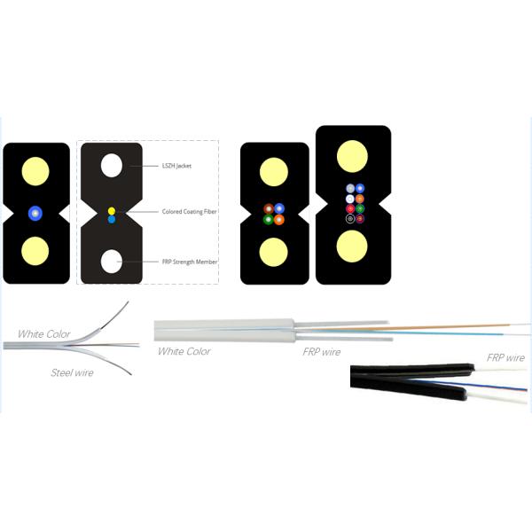 1F 2F 4F 6F 8F 12F Ftth Drop Fiber Optic Cable G657A1 G657A2