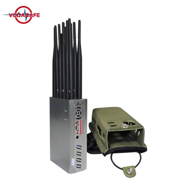 5G Easy Carry Portable Signal Jammer High Power 12Bands Cover Radius 30 Meters