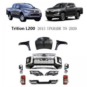 Quality Custom Pick Up Car Front Bumper Grill Facelift Body Kit For Mitsubishi Triton 2012-2019 Upgrade To 2020 for sale