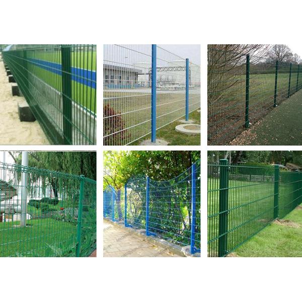Galvanized and PVC Coated Double Rod Wire Fencing For Garden / Sport