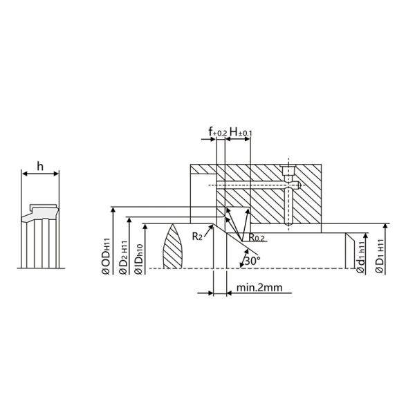 SMC Type Cylinder CTU Buffer Seal Ring image 4