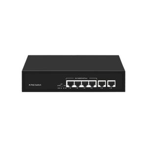 Quality Transmit Rate 10/100/1000Mbps Photon PTD1006-4P-2F AI POE Switch 6-Port Network Switch with 4*100M PoE Ethernet 2FE Uplink for sale