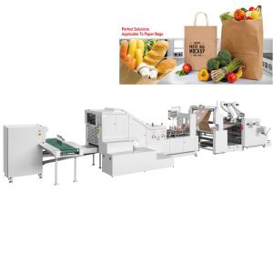 China Fully Auto Takeaway Food Paper Bag Manufacturing Machine 430mm Length on sale