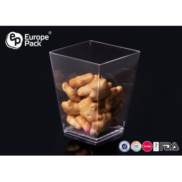 Disposable Plastic Dessert Cup Square