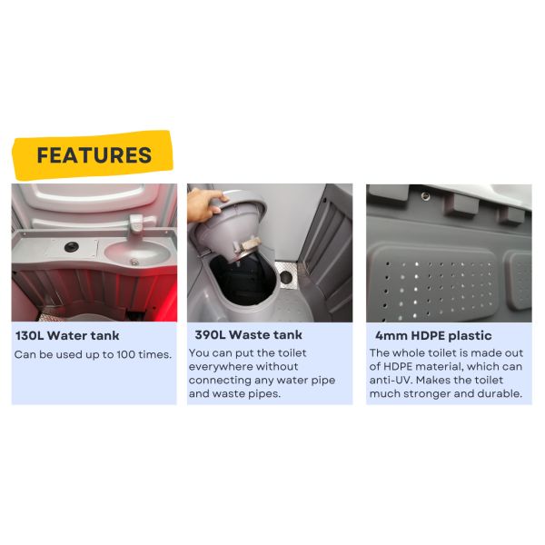 Temporary HDPE Portable Toilet