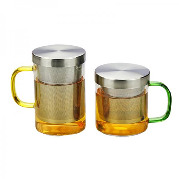 Buy Cold Brew Tea Maker Glass Tea Infuser Cup 300ml / 400ml Capacity For Home at wholesale prices