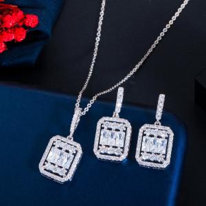 Quality Wedding Bridal Jewelry Sets For Women Rhinestone Crystal Jewelry Set Bracelet Earrings Female Set Jewelry Accessories for sale