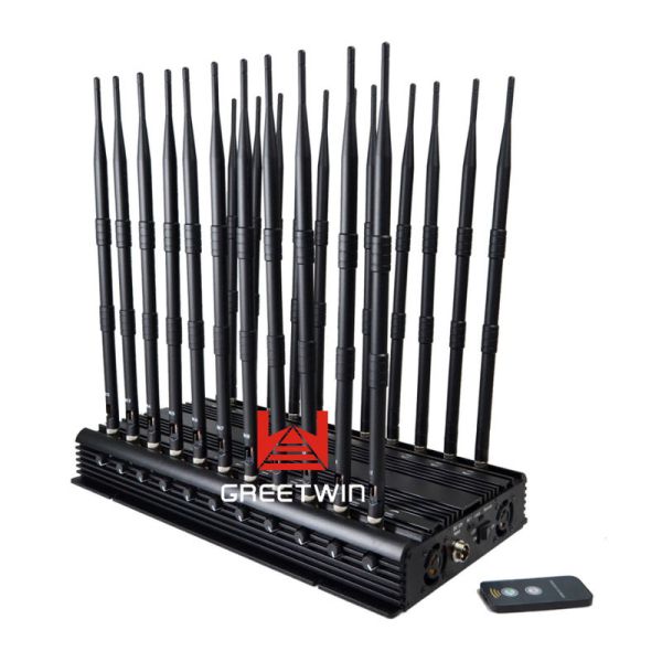45W GPS L1 L2 L5 2g 3G 22 Antennas VHF UHF Jammer