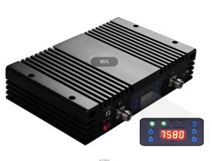 China Pico Triple Band Repeater 20dBm 70dB Gain Coverage 1000sqm With LCD Displayer on sale