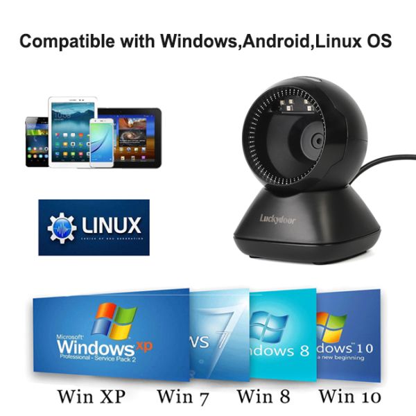 640*480px Win XP POS EAN 13 Barcode Reader 13mil 2 Dimensional Scanner