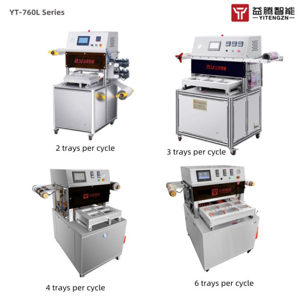 Nitrogen Pneumatic Semi Automatic Tray Sealer Modified Atmosphere