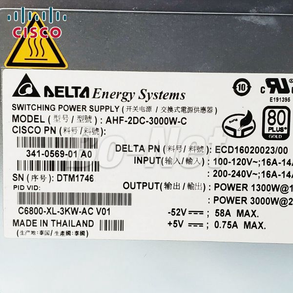 Catalyst 6807 3000W AC Power Supply Module C6800-XL-3KW-AC 1 Year Warranty