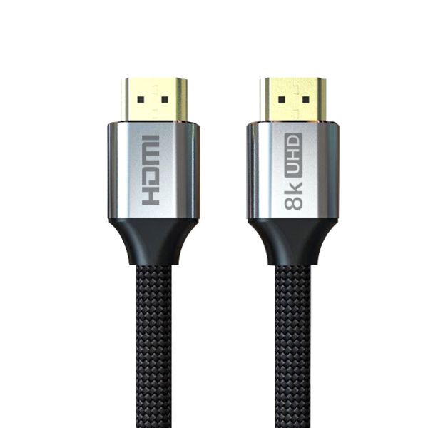 Braided 60Hz 48Gbps 30AWG 8K HDMI Cable 6ft Black Color