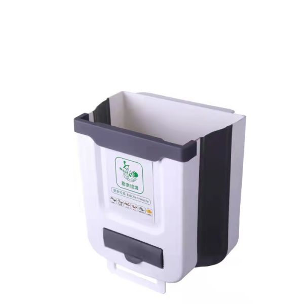 New Product Hanging Garbage Can Kitchen Cabinet Wall Mounted Folding Waste Bin