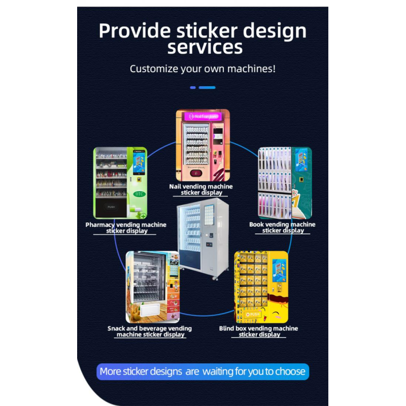 Smart Snacks and Beverages Vending Machine With Top Light Box and Multiple Payment Method