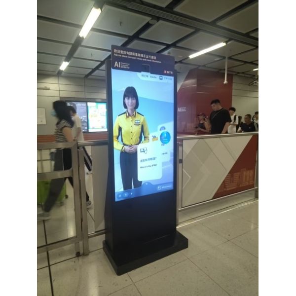 55 Inch All In One Interactive 3d Hologram Box Screen AI Digital Poster For Subway