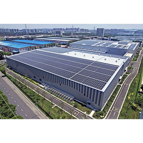 Pre-engineered steel structure workshop exterior view