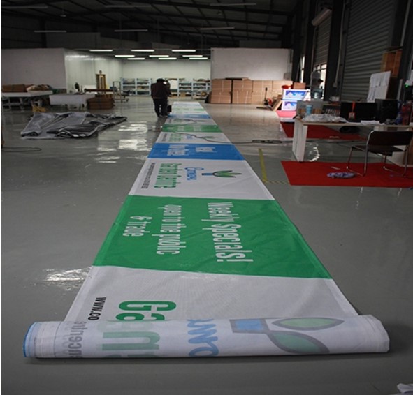 OEM Large Mesh Banners Digital Printing With Metal Eyelets Rectangular