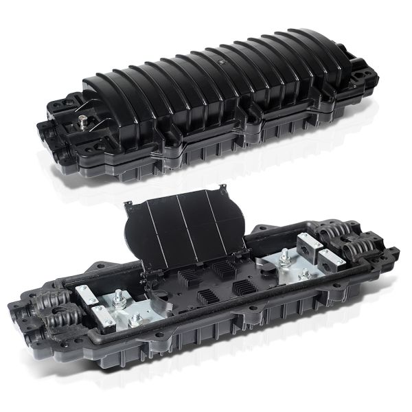 Horizontal Fiber Optic Splice Closure FOSC-001 96 Core With 2 Input 2 Output Ports