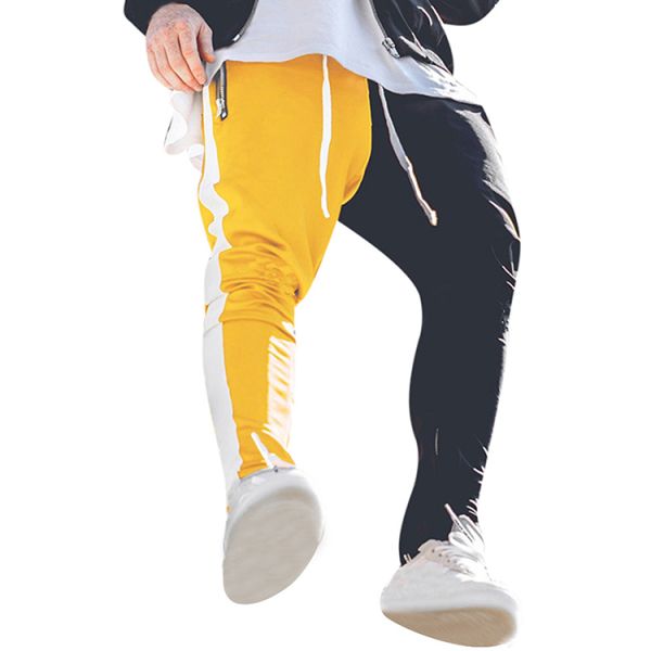 Colorful Slim Fit Mens Casual Jogger Pants With Drawstring Closure Type