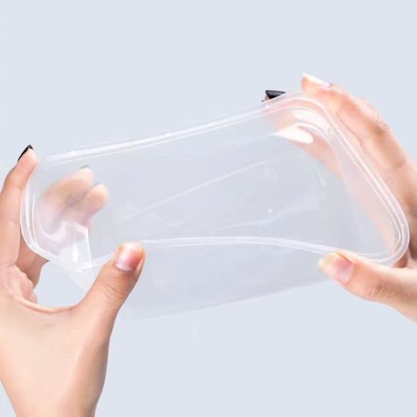 Custom 650ml Takeaway Food Container Rectangular Clear Plastic Takeaway Container