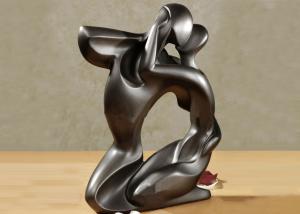 Quality Abstract Bronze Statue Kissing Love Couple Thermal Coloring Coating for sale