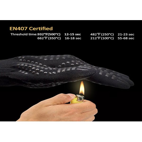 Customized Logo Heat Resistant Safety Gloves 7 / 10 Gauge Seamless Double Layer