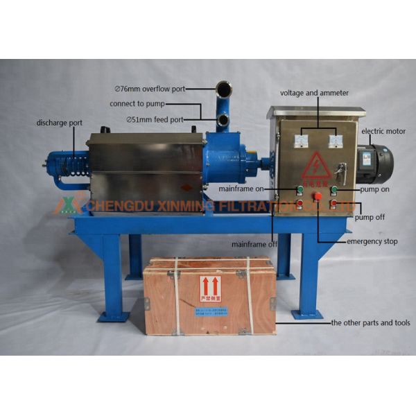 CE Solid Liquid Separation Machine , Cow Dung Dewatering Screw Press Machine