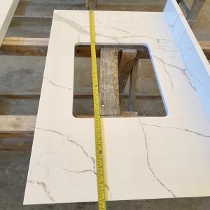Quality Seamless Miter Edge Marble Granite Kitchen Countertops Honed Finish for sale