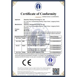 Shenzhen Taimeng Technology Co., Ltd Certifications