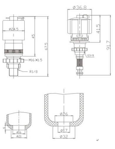 Pneumatic Components Lever type Automatic Drainer For Air Filter Water Drainer