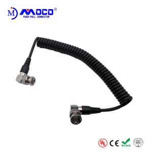 China Spiral SDI Custom Cable Assemblies Right Angle Elbow BNC To R/A BNC RG179 on sale