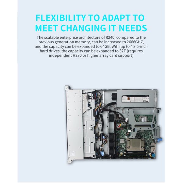 wholesale price 3.4Hz Network PowerEdge R240 Server Xeon processor nas server