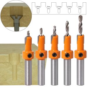 8mm HSS CNC Drill Bits 3 Flute Flat Counterbore Woodworking Router Bit Set