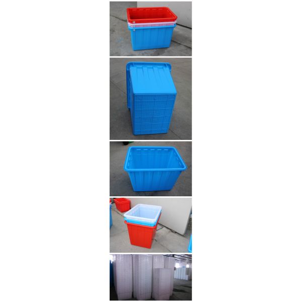 Growing Tote Plastic Bin Boxes , W160 Garden Rectangular Plastic Storage Containers