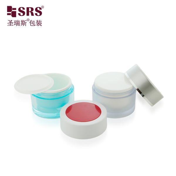 J0210A 30g 50g Painted Plastic Empty Cosmetic Packaging Facial Cream Hair Gel Jar AS Customization