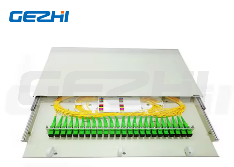 19inch 1U Slide Rail Rack Mount Full Cover Fiber Optic Patch Panel